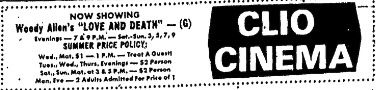 Clio Cinema - 1982 Ad